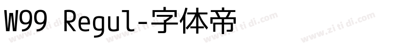 W99 Regul字体转换
